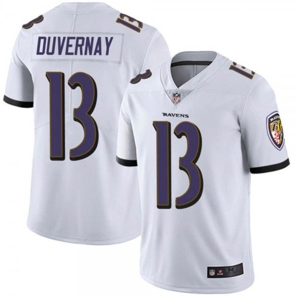 Men's Baltimore Ravens #13 Devin Duvernay White Vapor Untouchable Limited Jersey